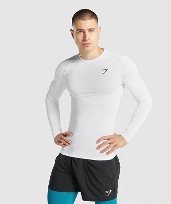 Long Sleeve Gymshark Element Baselayer Hombre Blancas | CO 3472QMA